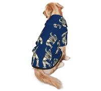 Xiso Ver Disco Party Astronaut Dancing Dog Hoodie Soft and Warm Dog Hoodie Sweater with Leash Hole and Pocket Dog Winter Sweatshirt Warm Pet Clothes for Medium Large Dogs