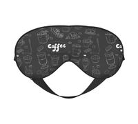 Xiso Ver Donut Friend Coffee Sleep Mask Adjustable Double -Sided Eye Mask Soft Sleeping Eye Covers for Sleeping Perfect Shading Reduce Eye Edema