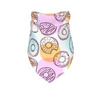 Xiso Ver Donuts and Coffee Dog Bandana -1 Pack Premium Durable Triangle Scarf Washable Make Your Pooch Stand Out Dog Bandana Boy Birthday Suitable for Neutral Large Dogs