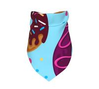 Xiso Ver Donuts Dog Bandana -1 Pack Premium Durable Triangle Scarf Washable Make Your Pooch Stand Out Dog Bandana Boy Birthday Suitable for Neutral Large Dogs