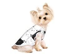 Xiso Ver Doodle Cute Cat Print Dog Shirts Elastic Soft Dog T-Shirts Breathable Pet Clothes Spring Summer Pet Apparel Tee Shirt for Puppy Kitty Cats Small Medium Dogs