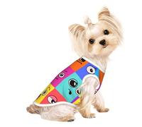 Xiso Ver Doodle Faces Emotions Print Dog Shirts Elastic Soft Dog T-Shirts Breathable Pet Clothes Spring Summer Pet Apparel Tee Shirt for Puppy Kitty Cats Small Medium Dogs