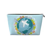 Xiso Ver Dreaming Travel Leather Cosmetic Bag for Women Small Makeup Bag for Purse Travel Cosmetic Pouch for Makeup Brushes Lipsticks, Gold, One Size