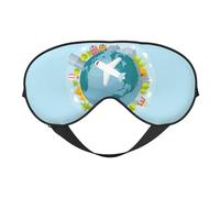 Xiso Ver Dreaming Travel Sleep Mask Adjustable Double -Sided Eye Mask Soft Sleeping Eye Covers for Sleeping Perfect Shading Reduce Eye Edema