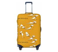 Xiso Ver Faces Of The Cat Luggage Cover Washable Elastic Suitcase TSA Approved Stylish Dust and Scratch Resistant Luggage Protector for Kids Adults, English Cocker Spaniel Doing Yoga, L (26-28 in