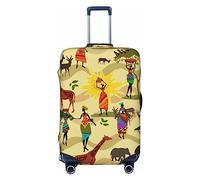 Xiso Ver Faces Of The Cat Luggage Cover Washable Elasticated Luggage Covers for Suitcase tsa Approved Stylish Dust and Scratch Resistant Luggage Case Protector for Kids and Adults -, Ethnic African