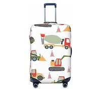 Xiso Ver Faces Of The Cat Luggage Cover Washable Elasticated Luggage Covers for Suitcase tsa Approved Stylish Dust and Scratch Resistant Luggage Case Protector for Kids and Adults -, Excavator, M