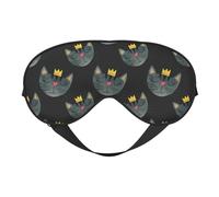 Xiso Ver Faces of The Cat Sleep Mask Adjustable Double -Sided Eye Mask Soft Sleeping Eye Covers for Sleeping Perfect Shading Reduce Eye Edema
