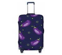Xiso Ver Famous Places Luggage Cover Washable Elasticated Luggage Covers for Suitcase tsa Approved Stylish Dust and Scratch Resistant Luggage Case Protector for Kids and Adults -, Eggplant, M (22.8-25