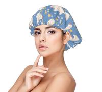 Xiso Ver Farm Poultry Satin Bonnet Silk Bonnet for Sleeping with Adjustable Straps Hair Cap Double Layer Satin Lined Sleep Caps for Women's Natural & Curly Hair