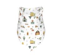 Xiso Ver Farm with Farm Houses Dog Bandana -1 Pack Premium Durable Triangle Scarf Washable Make Your Pooch Stand Out Dog Bandana Boy Birthday Suitable for Neutral Large Dogs