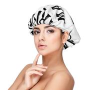 Xiso Ver Farm's Market Fresh Milk Satin Bonnet Silk Bonnet for Sleeping with Adjustable Straps Hair Cap Double Layer Satin Lined Sleep Caps for Women's Natural & Curly Hair