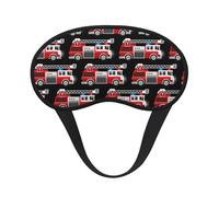 Xiso Ver Fire and Rescue Truck Print Sleep Mask Adjustable Eye Mask Soft Sleeping Eye Covers for Sleeping Perfect Shading Reduce Eye Edema