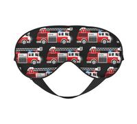 Xiso Ver Fire and Rescue Truck Sleep Mask Adjustable Double -Sided Eye Mask Soft Sleeping Eye Covers for Sleeping Perfect Shading Reduce Eye Edema
