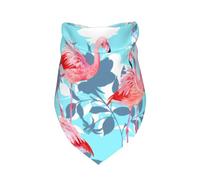 Xiso Ver Floral with Flamingo Watercolor Dog Bandana -1 Pack Premium Durable Triangle Scarf Washable Make Your Pooch Stand Out Dog Bandana Boy Birthday Suitable for Neutral Large Dogs