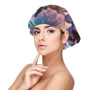 Xiso Ver Forest Wolves King Satin Bonnet Silk Bonnet for Sleeping with Adjustable Straps Hair Cap Double Layer Satin Lined Sleep Caps for Women's Natural & Curly Hair