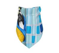 Xiso Ver French Bulldog Dog in a Bathtub Dog Bandana -1 Pack Premium Durable Triangle Scarf Washable Make Your Pooch Stand Out Dog Bandana Boy Birthday Suitable for Neutral Large Dogs