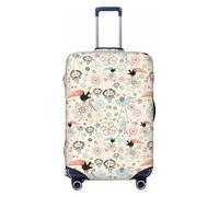 Xiso Ver Funniest Birds Luggage Cover Washable Elasticated Luggage Covers for Suitcase tsa Approved Stylish Dust and Scratch Resistant Luggage Case Protector, Black, X-L (28.3-31.5 in suitcase)