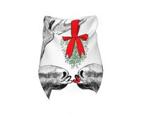 Xiso Ver Funny Christmas Moose Kissing Under Mistletoe Dog Bandana -1 Pack Premium Durable Triangle Scarf Washable Make Your Pooch Stand Out Dog Bandana Boy Birthday Suitable for Neutral Large Dogs