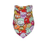 Xiso Ver Funny Monster Dog Bandana -1 Pack Premium Durable Triangle Scarf Washable Make Your Pooch Stand Out Dog Bandana Boy Birthday Suitable for Neutral Large Dogs