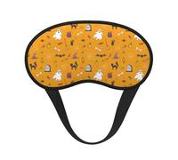 Xiso Ver Ghosts and Cats Print Sleep Mask Adjustable Eye Mask Soft Sleeping Eye Covers for Sleeping Perfect Shading Reduce Eye Edema