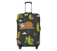 Xiso Ver Giraffes Doing Various Yoga Luggage Cover Washable Elasticated Luggage Covers for Suitcase tsa Approved Stylish Dust and Scratch Resistant Luggage Case Protector for Kids and Adults -, Funny