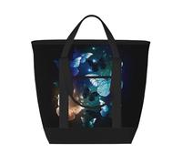 Xiso Ver Glowing Night Butterfly 2 Insulated Cooler Bag Large Insulated Lunch Box Shopping Freezer Grocery Bags Reusable Insulated Leakproof Lunch Tote for Shopping, Traveling, Beach & Picnic