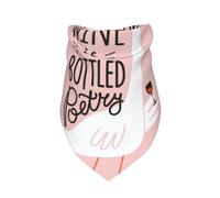 Xiso Ver Goose Holding Wineglass with Red Wine Dog Bandana -1 Pack Premium Durable Triangle Scarf Washable Make Your Pooch Stand Out Dog Bandana Boy Birthday Suitable for Neutral Large Dogs