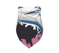 Xiso Ver Great White Shark Dog Bandana -1 Pack Premium Durable Triangle Scarf Washable Make Your Pooch Stand Out Dog Bandana Boy Birthday Suitable for Neutral Large Dogs