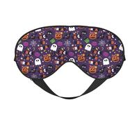 Xiso Ver Halloween Sweet Candy Sleep Mask Adjustable Double -Sided Eye Mask Soft Sleeping Eye Covers for Sleeping Perfect Shading Reduce Eye Edema