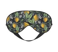 Xiso Ver Hand Drawn Citrus Fruits Elegant Lemons Sleep Mask Adjustable Double -Sided Eye Mask Soft Sleeping Eye Covers for Sleeping Perfect Shading Reduce Eye Edema