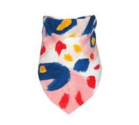 Xiso Ver Hand Painted Abstract Leopard Print Dog Bandana -1 Pack Premium Durable Triangle Scarf Washable Make Your Pooch Stand Out Dog Bandana Boy Birthday Suitable for Neutral Large Dogs