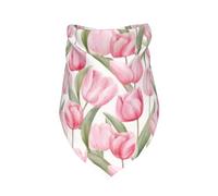 Xiso Ver Hand Painted Tuilp Dog Bandana -1 Pack Premium Durable Triangle Scarf Washable Make Your Pooch Stand Out Dog Bandana Boy Birthday Suitable for Neutral Large Dogs