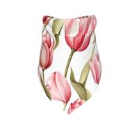 Xiso Ver Hand Painted Watercolor Tuilp Dog Bandana -1 Pack Premium Durable Triangle Scarf Washable Make Your Pooch Stand Out Dog Bandana Boy Birthday Suitable for Neutral Large Dogs