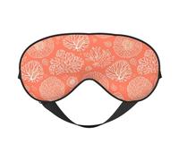 Xiso Ver he Marine Theme with Beautiful Corals Sleep Mask Adjustable Double -Sided Eye Mask Soft Sleeping Eye Covers for Sleeping Perfect Shading Reduce Eye Edema