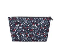 Xiso Ver Hearts Arrows Leather Cosmetic Bag for Women Small Makeup Bag for Purse Travel Cosmetic Pouch for Makeup Brushes Lipsticks, Silver, One Size