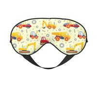 Xiso Ver Heavy Equipment Sleep Mask Adjustable Double -Sided Eye Mask Soft Sleeping Eye Covers for Sleeping Perfect Shading Reduce Eye Edema