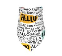 Xiso Ver Hello Dog Bandana -1 Pack Premium Durable Triangle Scarf Washable Make Your Pooch Stand Out Dog Bandana Boy Birthday Suitable for Neutral Large Dogs