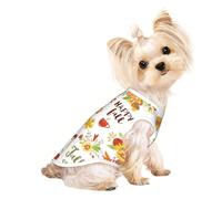 Xiso Ver Hello Fall Autumn is Here Print Dog Shirts Elastic Soft Dog T-Shirts Breathable Pet Clothes Spring Summer Pet Apparel Tee Shirt for Puppy Kitty Cats Small Medium Dogs
