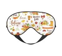 Xiso Ver Hello Fall Autumn is Here Sleep Mask Adjustable Double -Sided Eye Mask Soft Sleeping Eye Covers for Sleeping Perfect Shading Reduce Eye Edema