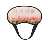 Xiso Ver Hello Spring Print Sleep Mask Adjustable Eye Mask Soft Sleeping Eye Covers for Sleeping Perfect Shading Reduce Eye Edema
