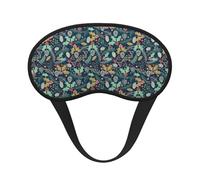Xiso Ver Holly Leaves and Berries Print Sleep Mask Adjustable Eye Mask Soft Sleeping Eye Covers for Sleeping Perfect Shading Reduce Eye Edema