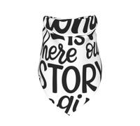 Xiso Ver Home is Where Our Story Begins Dog Bandana -1 Pack Premium Durable Triangle Scarf Washable Make Your Pooch Stand Out Dog Bandana Boy Birthday Suitable for Neutral Large Dogs