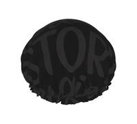 Xiso Ver Home is Where Our Story Begins Shower Cap for Women Double Waterproof Layers Bath Hats Elastic and Reusable Hair Caps for Long Thick Hair Soft Bath Shower Hair Hat