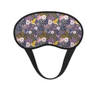 Xiso Ver Hummingbird and Cherry Blossom Print Sleep Mask Adjustable Eye Mask Soft Sleeping Eye Covers for Sleeping Perfect Shading Reduce Eye Edema