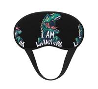 Xiso Ver Hungry Tyrannosaurus Print Sleep Mask Adjustable Eye Mask Soft Sleeping Eye Covers for Sleeping Perfect Shading Reduce Eye Edema