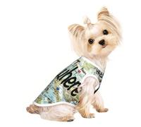 Xiso Ver I Haven't Been Everywhere But Its On My List Print Dog Shirts Elastic Soft Dog T-Shirts Breathable Pet Clothes Spring Summer Pet Apparel Tee Shirt for Puppy Kitty Cats Small Medium Dogs