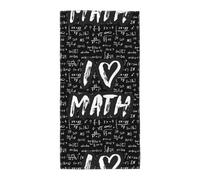 Xiso Ver I Love Math Print Hand Towels for Bathroom Microfiber Highly Absorbent Towel 13.8"x27.5" for Bath, Beach, Hand, Face, Gym and SPA