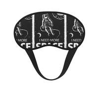 Xiso Ver I Need More Space Print Sleep Mask Adjustable Eye Mask Soft Sleeping Eye Covers for Sleeping Perfect Shading Reduce Eye Edema