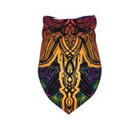 Xiso Ver Indian Mandalas Dragonfly Dog Bandana -1 Pack Premium Durable Triangle Scarf Washable Make Your Pooch Stand Out Dog Bandana Boy Birthday Suitable for Neutral Large Dogs